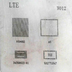 شابلون W012 مناسب پایه سازی آی سی های برد آیپد 4 و گوشی موبایل آیفون 5