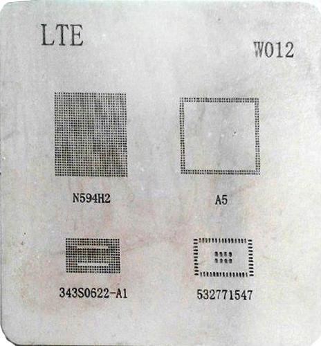 شابلون W012 مناسب پایه سازی آی سی های برد آیپد 4 و گوشی موبایل آیفون 5