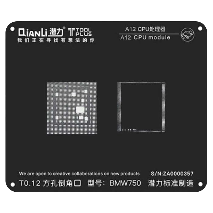 شابلون دو بعدی QIANLI 2D A12 plus CPU مناسب پایه سازی گوشی موبایل آیفون