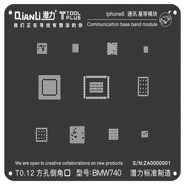 شابلون بیس باند Qianli Base Band IPhone 6 مناسب پایه سازی گوشی موبایل