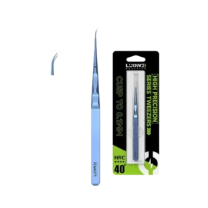 پنس سر کج تیتانیومی آبی LUOWEI HRC 0.1MM